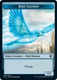 Ilusión de Pájaro // Bestia (011) Ficha de Doble Cara [Fichas de Commander 2020]