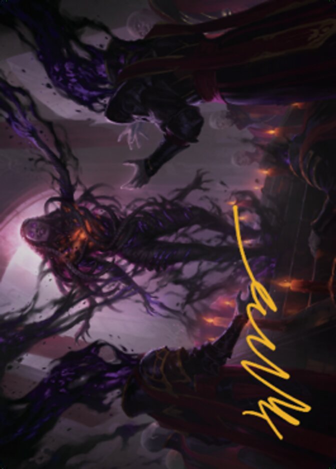 Tresses, cauchemar éveillé Carte d'art 1 (Signature estampillée or) [Série d'art Dominaria Uni]