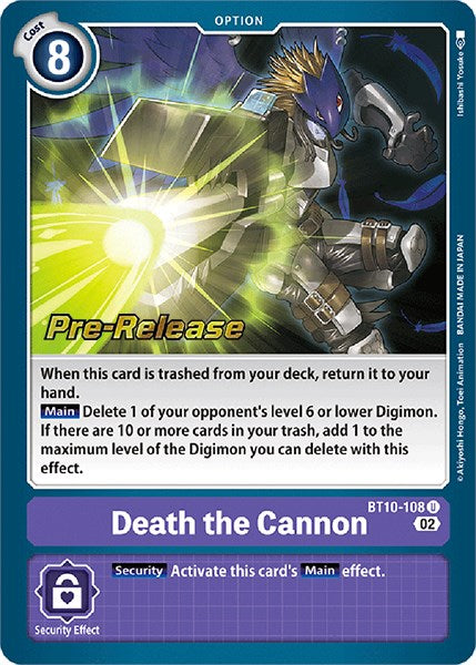 Muerte, el Cañón [BT10-108] [Cartas de prelanzamiento de Xros Encounter]