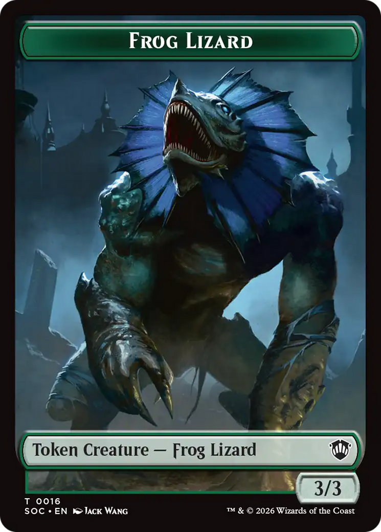 Nourriture // Grenouille Lézard Jeton double face [Jetons Commander Les secrets de Strixhaven]