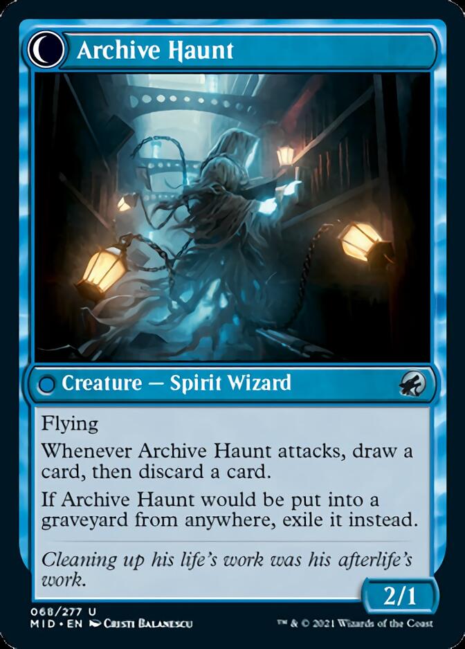 Archiviste submergée // Hantise des archives [Innistrad : Chasse de minuit]