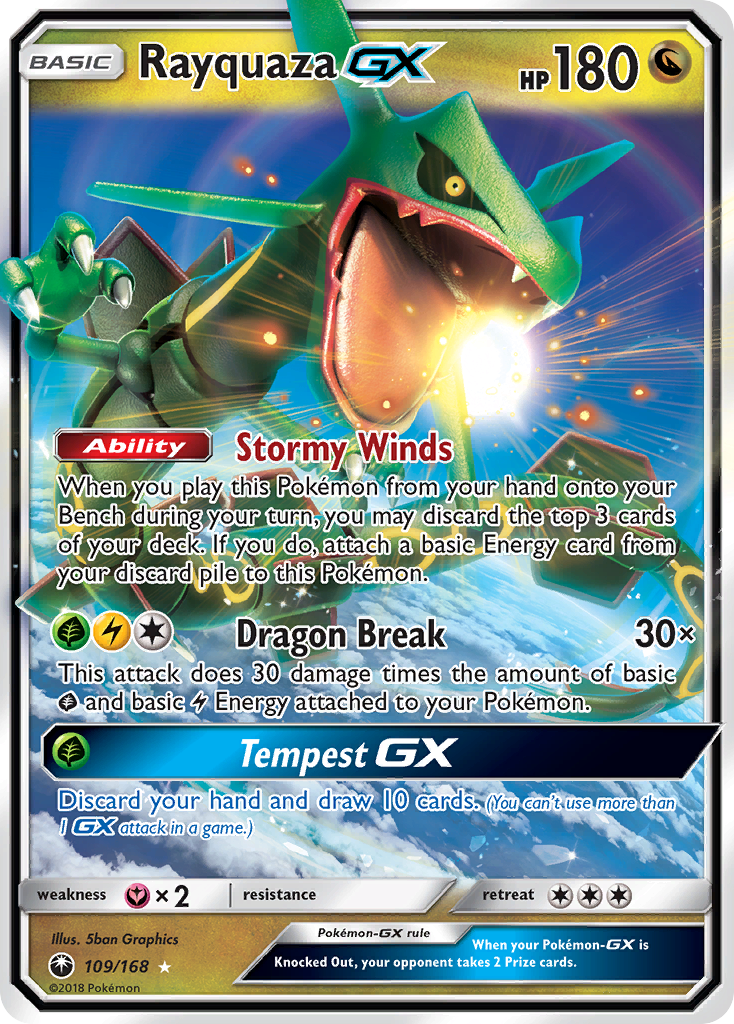 Rayquaza GX (109/168) [Sol y Luna: Tormenta Celestial]