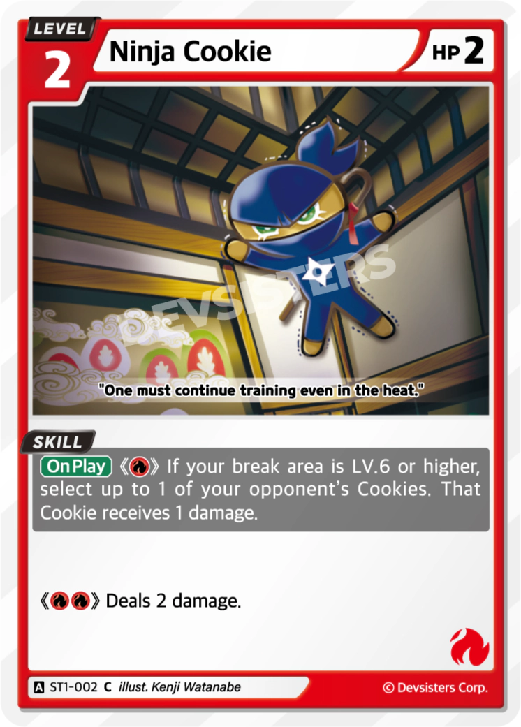 Image for Ninja Cookie (ST1-002) (ST1) - CookieRun: Braverse TCG