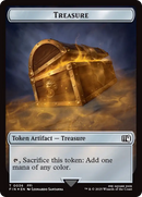 Pista // Tesoro Ficha de dos caras (Surge Foil) [Tokens de Commander de FINAL FANTASY]
