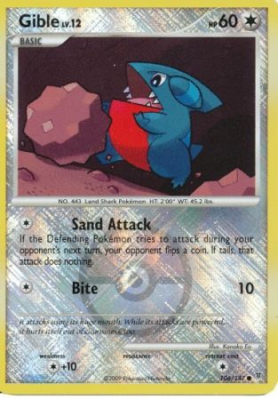 Gible (106/147) (Carta Promocional del Campeonato) [Platino: Vencedores Supremos]