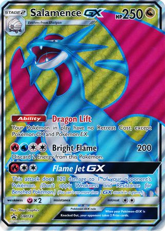 Salamence GX (SM139) (Carta gigante) [Sol y Luna: Promociones de Estrellas Negras]