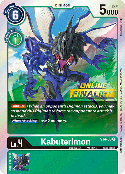 Kabuterimon [ST4-08] (Finalista en línea) [Mazo de inicio: Promociones Giga Green]