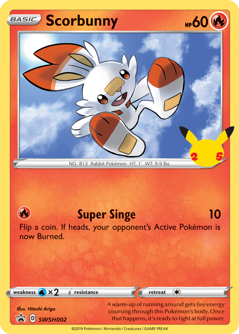 Scorbunny (SWSH002) (Carta Jumbo) [Paquete de Primer Compañero]