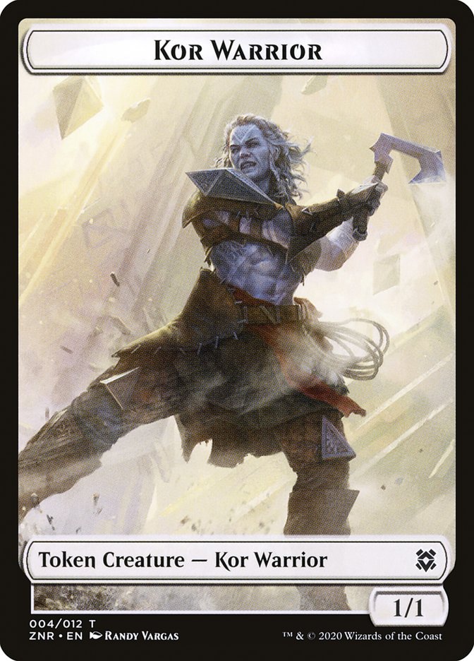 Copie // Jeton Guerrier kor recto-verso [Jetons de Zendikar Rising]
