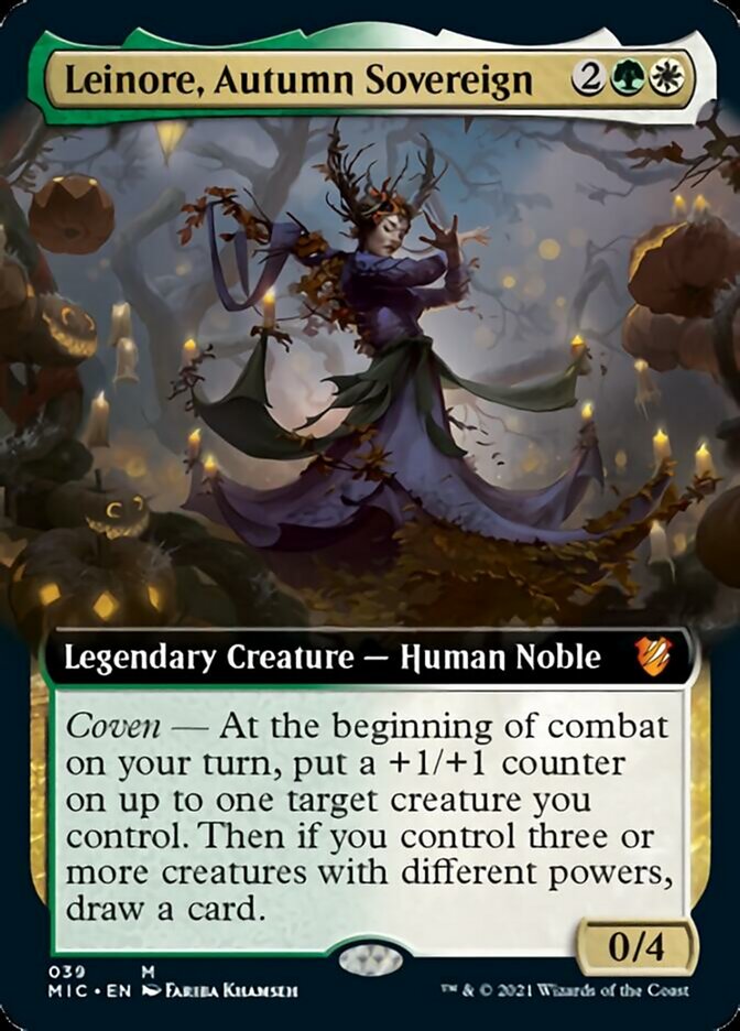 Leinore, souveraine automnale (illustration étendue) [Innistrad : Chasse de Minuit Commander]