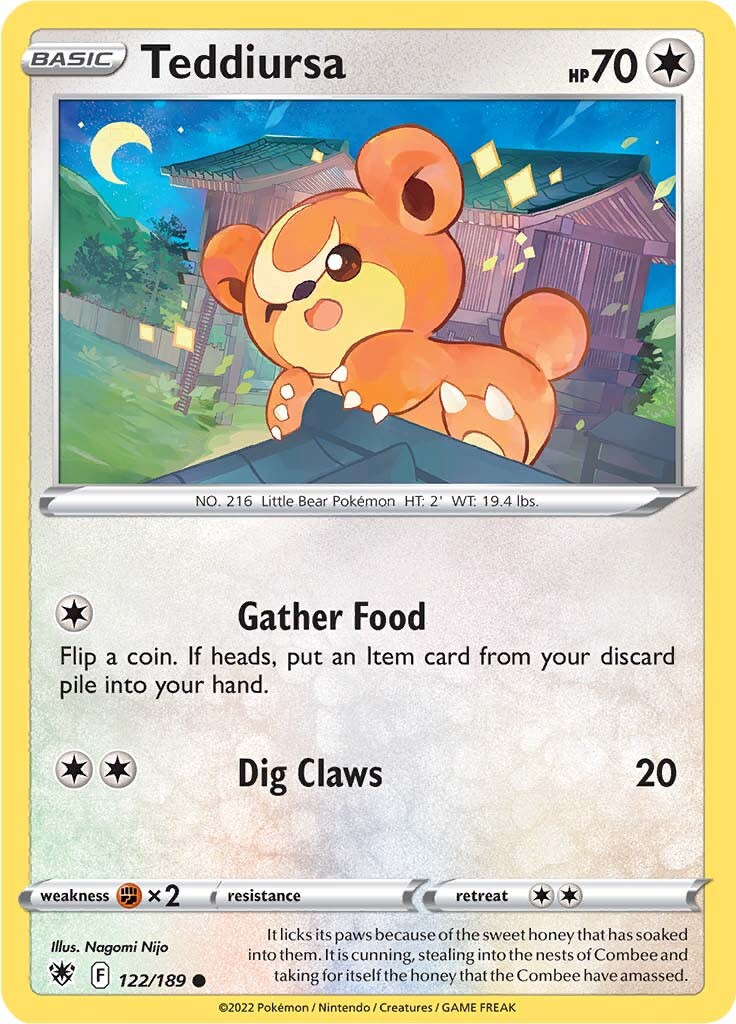 Teddiursa (122/189) [Espada y Escudo-Resplandor Astral]