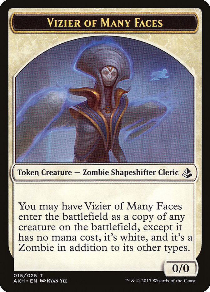 Vizir aux mille visages // Jetons double face Zombie [Jetons Amonkhet]