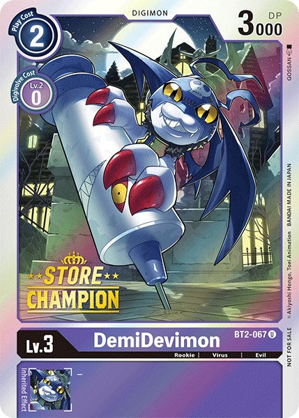 DemiDevimon [BT2-067] (Campeón de tienda) [Promos del Paquete Especial de Lanzamiento]