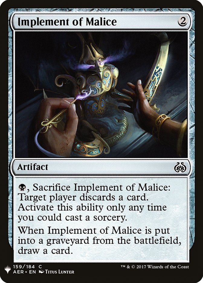 Implemento de malicia [Mystery Booster]