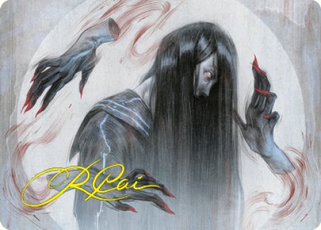 Carte artistique Le Tourment griffu (signature estampillée or) [Série artistique Kamigawa : la Dynastie néon]