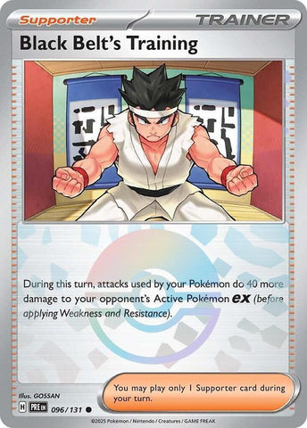 Entrenamiento de Cinturón Negro (096/131) (Patrón de Poké Ball) [Escarlata y Púrpura: Evoluciones Prismáticas]