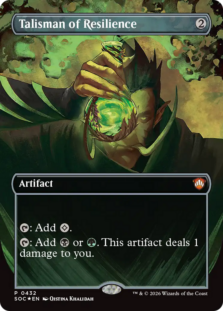 Talismán de Resiliencia (Sin Bordes) [Secrets of Strixhaven Commander]