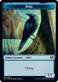Oiseau (005) // Soldat Jeton recto-verso [Jetons Commander Kaldheim]