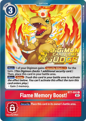 ¡Memoria de llama potenciada! [BT7-092] (Paquete de juez 3) [Promos de la próxima aventura]
