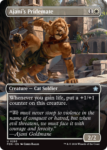 Camarada de manada de Ajani (sin bordes) [Fundamentos]