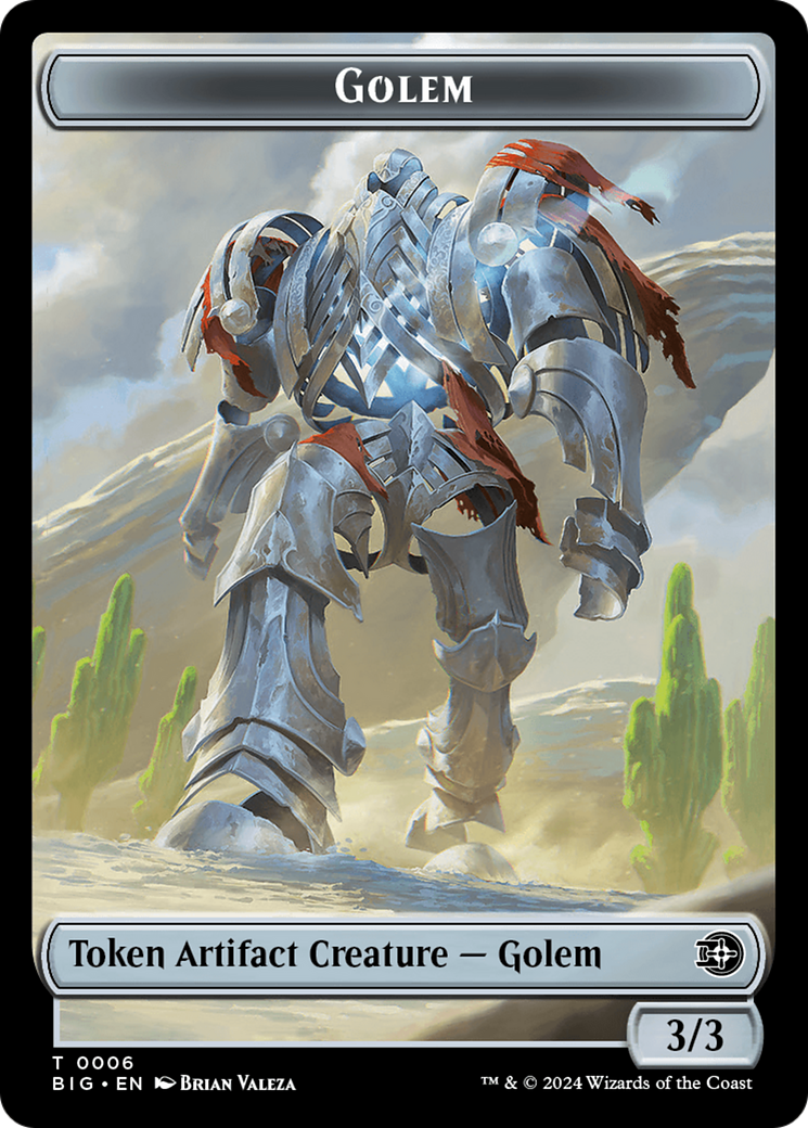 Mercenaire // Golem Jeton recto-verso [Jetons Les Hors-la-loi de Croisetonnerre]
