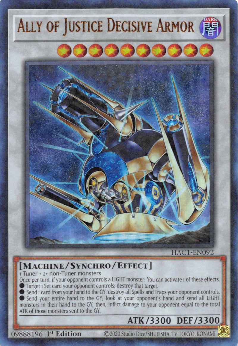 Allié de la Justice Armure Décisive (Duel Terminal) [HAC1-FR092] Parallel Rare