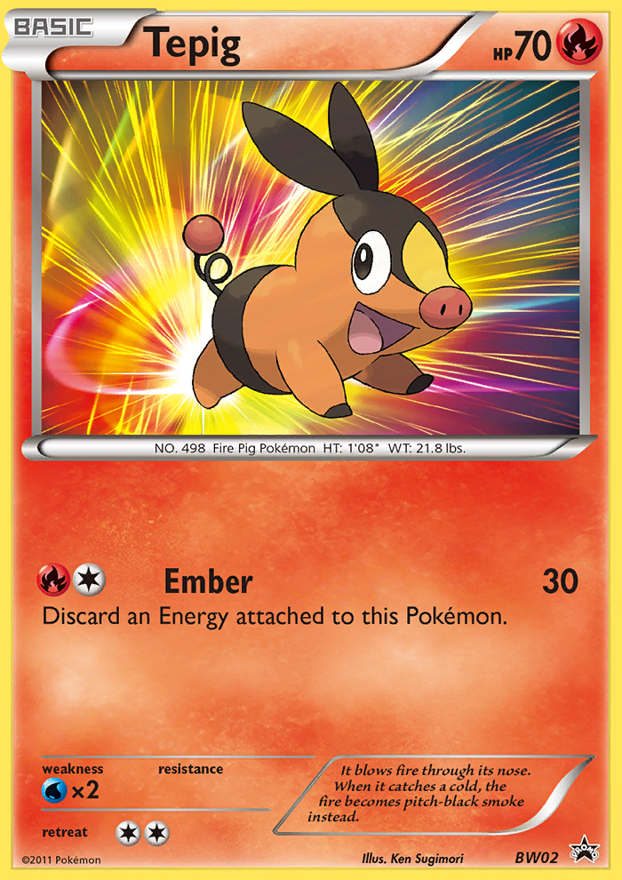 Tepig (BW02) [Negro y Blanco: Promos de Estrella Negra]