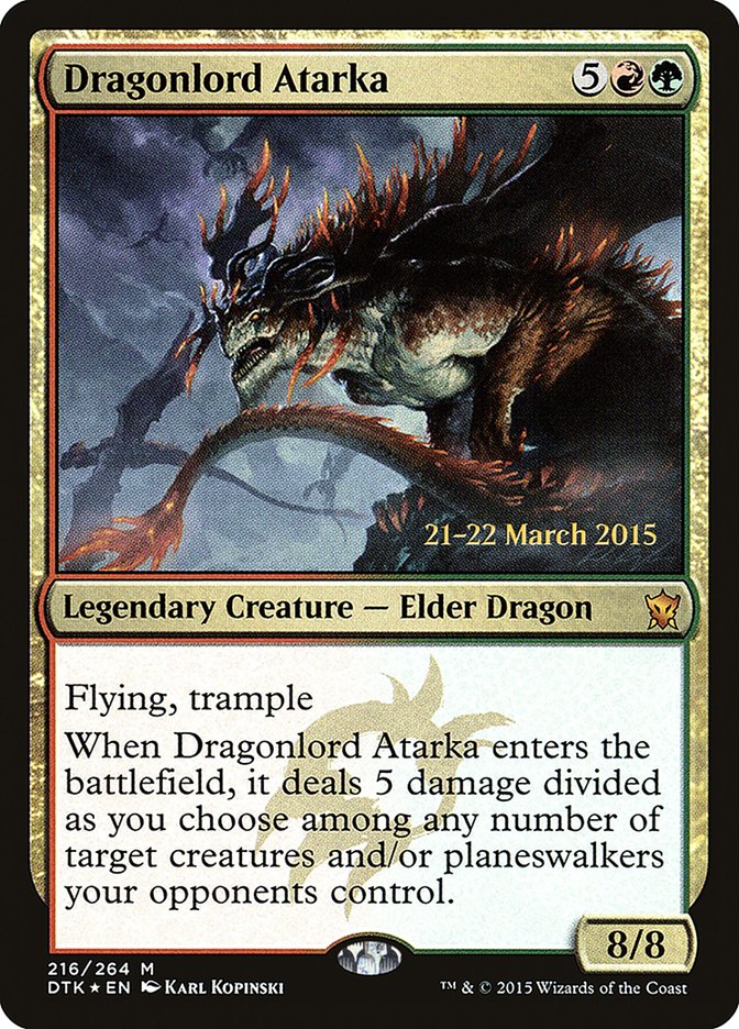 Atarka, señora dragón [Cartas promocionales de prelanzamiento de Dragones de Tarkir]