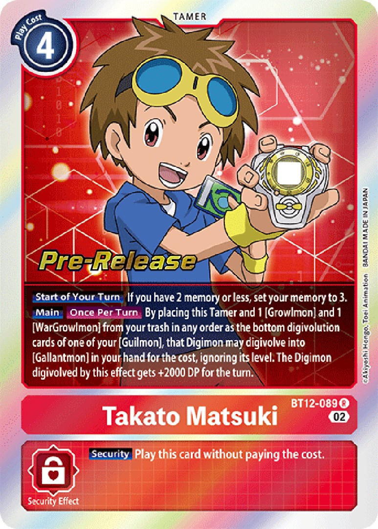 Takato Matsuki [BT12-089] [Cartas de prelanzamiento de A Través del Tiempo]