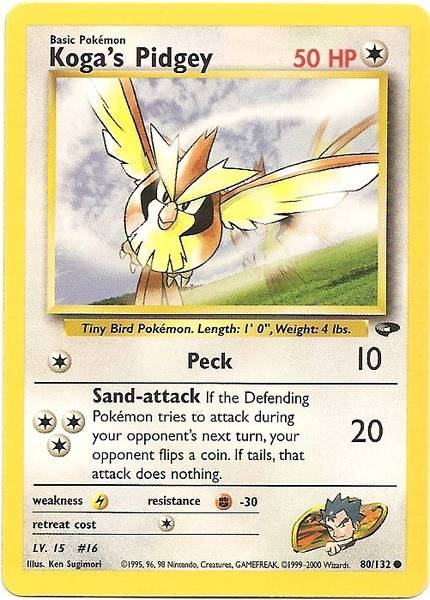 Roucool de Koga (80/132) [Gym Challenge Unlimited]