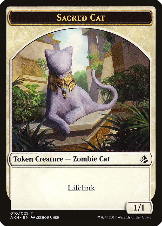 Gato Sagrado // Insecto Ficha de dos caras [Tokens de Amonkhet]