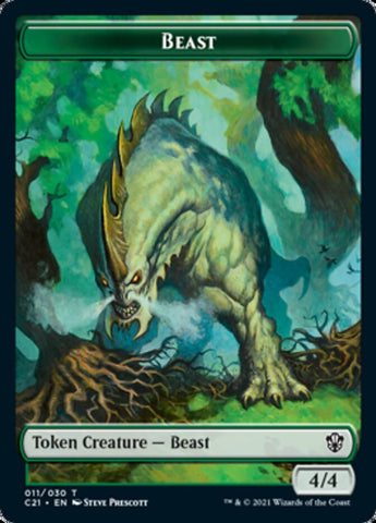 Bestia (011) // Insecto Ficha de dos caras [Commander 2021 Tokens]