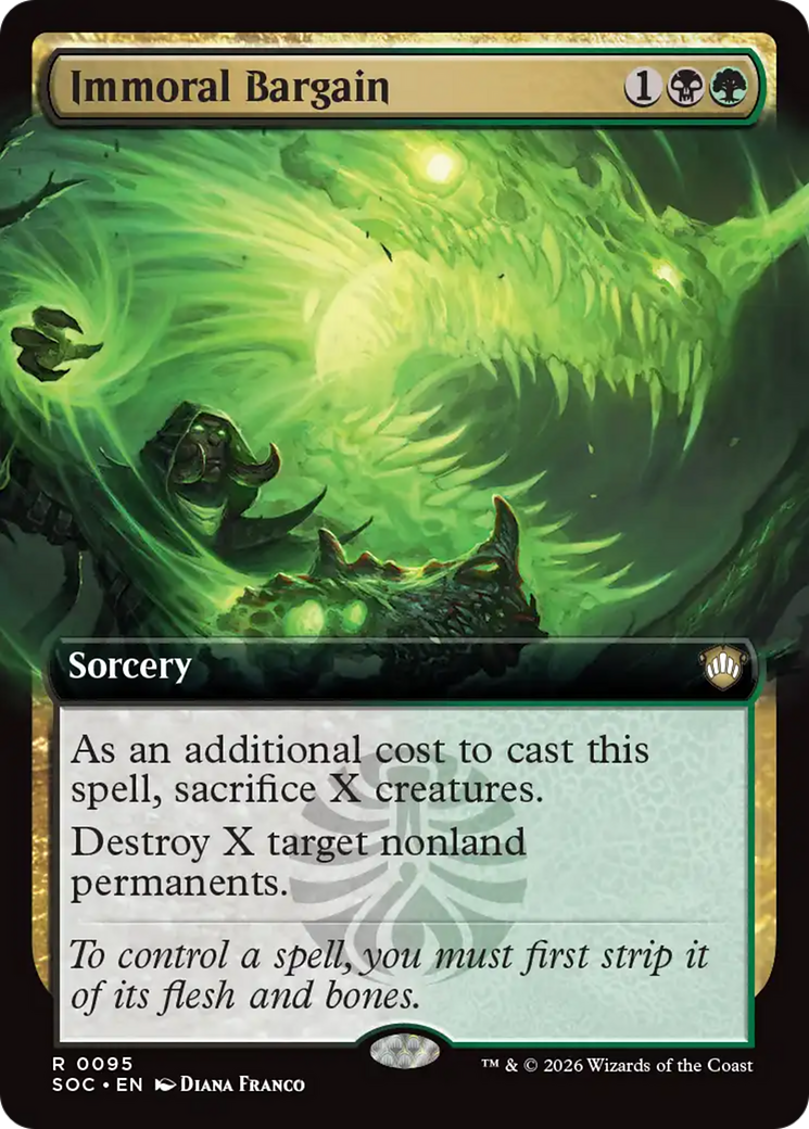 Trato inmoral (Arte extendido) [Commander: Secretos de Strixhaven]