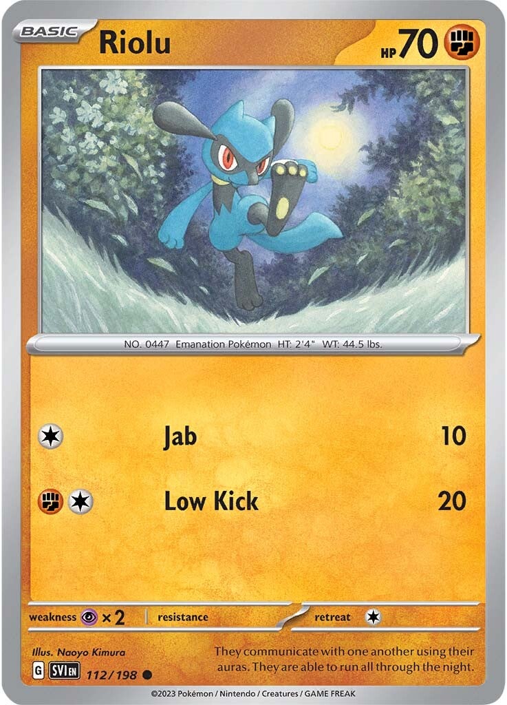 Riolu (112/198) [Escarlata y Púrpura: Set Base]