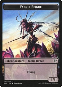 Faerie Rogue // Rat Jeton recto-verso [Jetons Commander de Zendikar Rising]
