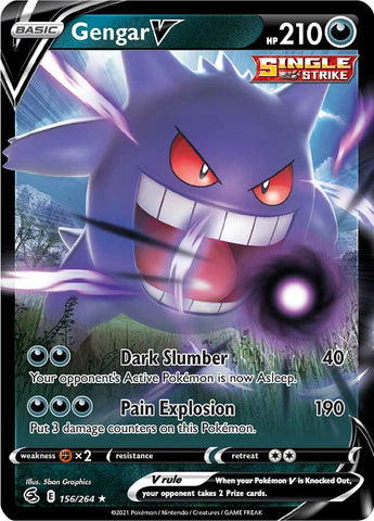 Gengar V (156/264) [Espada y Escudo: Golpe Fusión]
