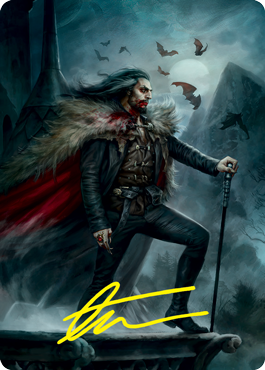 Dracula, Artéfact Immortel de Sang Carte d'Art (Signature estampée or) [Innistrad: La Voie Écarlate - Série d'Art]