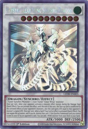 Dragon Synchro Aile de Cristal [LED8-FR005] Rare Fantôme