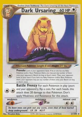 Ursaring Obscur (21/105) [Néo Destiny Illimité]