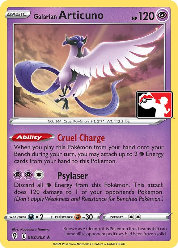 Articuno de Galar (063/203) [Serie Uno de Paquetes de Premios]