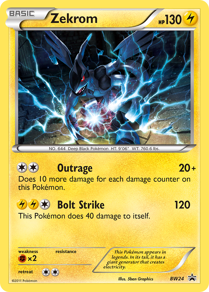 Zekrom (BW24) [Negro y Blanco: Cartas Promocionales de Estrella Negra]