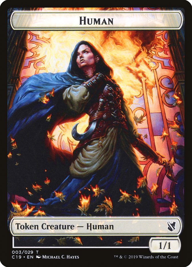 Drake // Humain Jeton recto-verso [Commander 2019 Tokens]