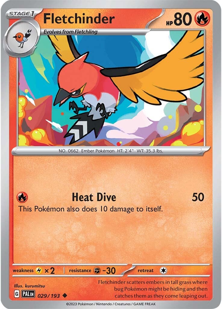 Fletchinder (029/193) [Escarlata y Púrpura: Evolución en Paldea]