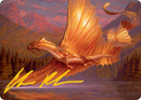 Carte artistique Dragon doré adulte (Signature estampillée or) [Dungeons & Dragons: Adventures in the Forgotten Realms Art Series]