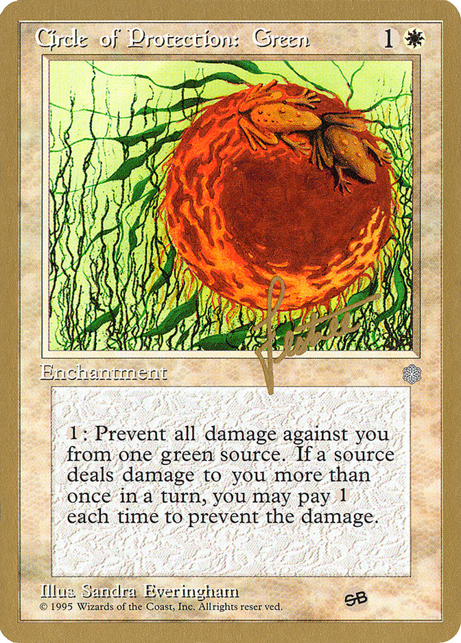 Cercle de protection : Vert (Bertrand Lestree) (SB) (ICE) [Pro Tour Collector Set]
