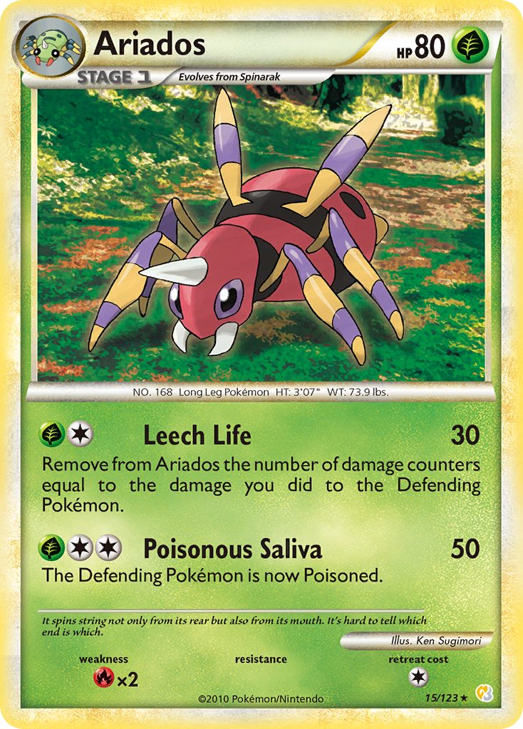 Ariados (15/123) [HeartGold & SoulSilver : Set de Base]