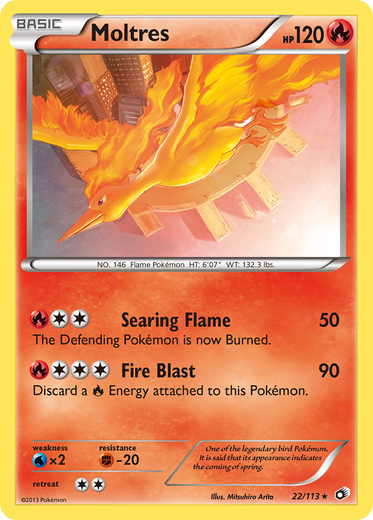 Moltres (22/113) [Negro y Blanco: Tesoros Legendarios]