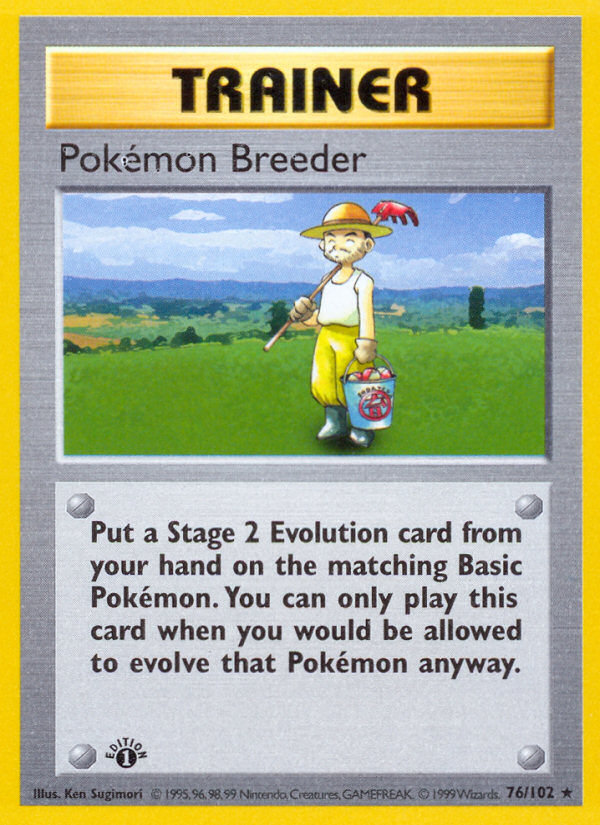 Éleveur Pokémon (76/102) (Sans ombre) [Set de base 1ère édition]