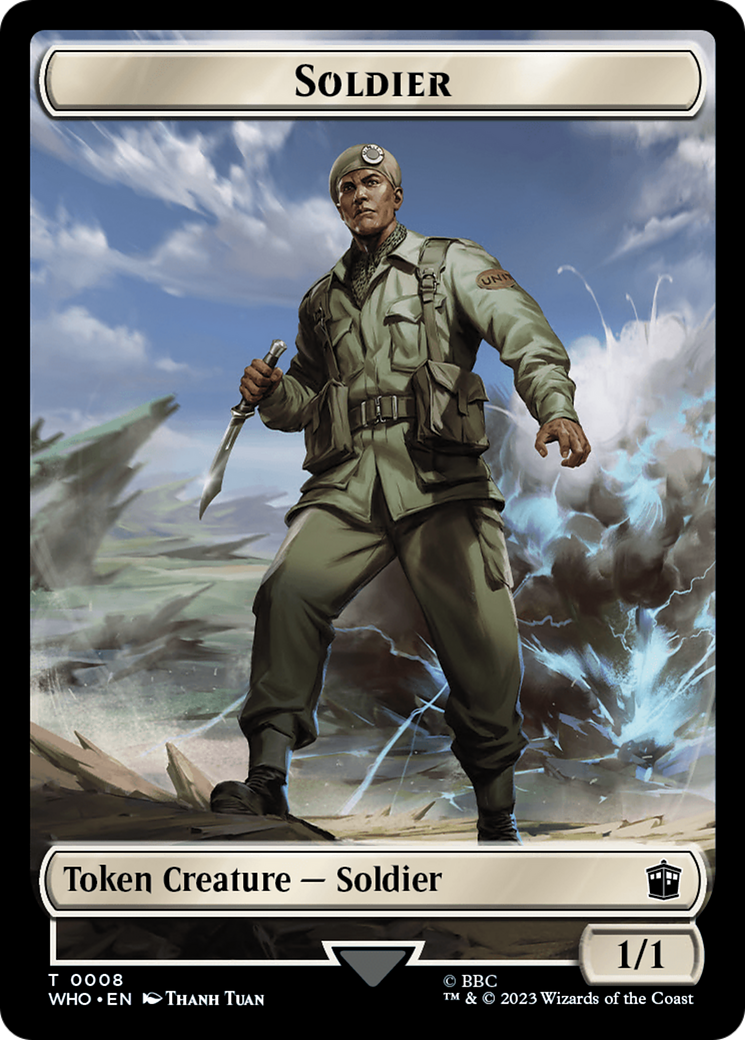 Soldat // Dinosaure Jeton recto-verso [Jetons Doctor Who]