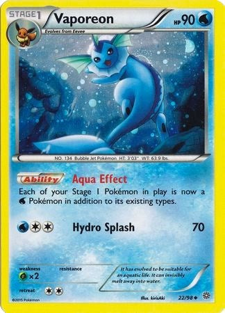 Vaporeon (22/98) (Holo Cosmos) [XY: Orígenes Antiguos]